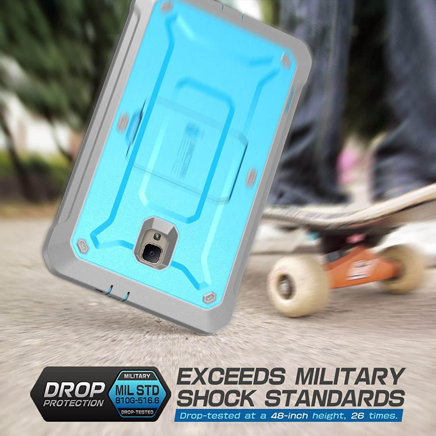 Galaxy Tab A 8.0 Case 2017, NOT Fit 2015 Tab A 8.0 SM-T350 SUPCASE UB PRO Full-Body Rugged Protective Case with Built-in Screen Protector for Samsung Galaxy Tab A 8.0 SM-T380/T385 (2017) (Blue)