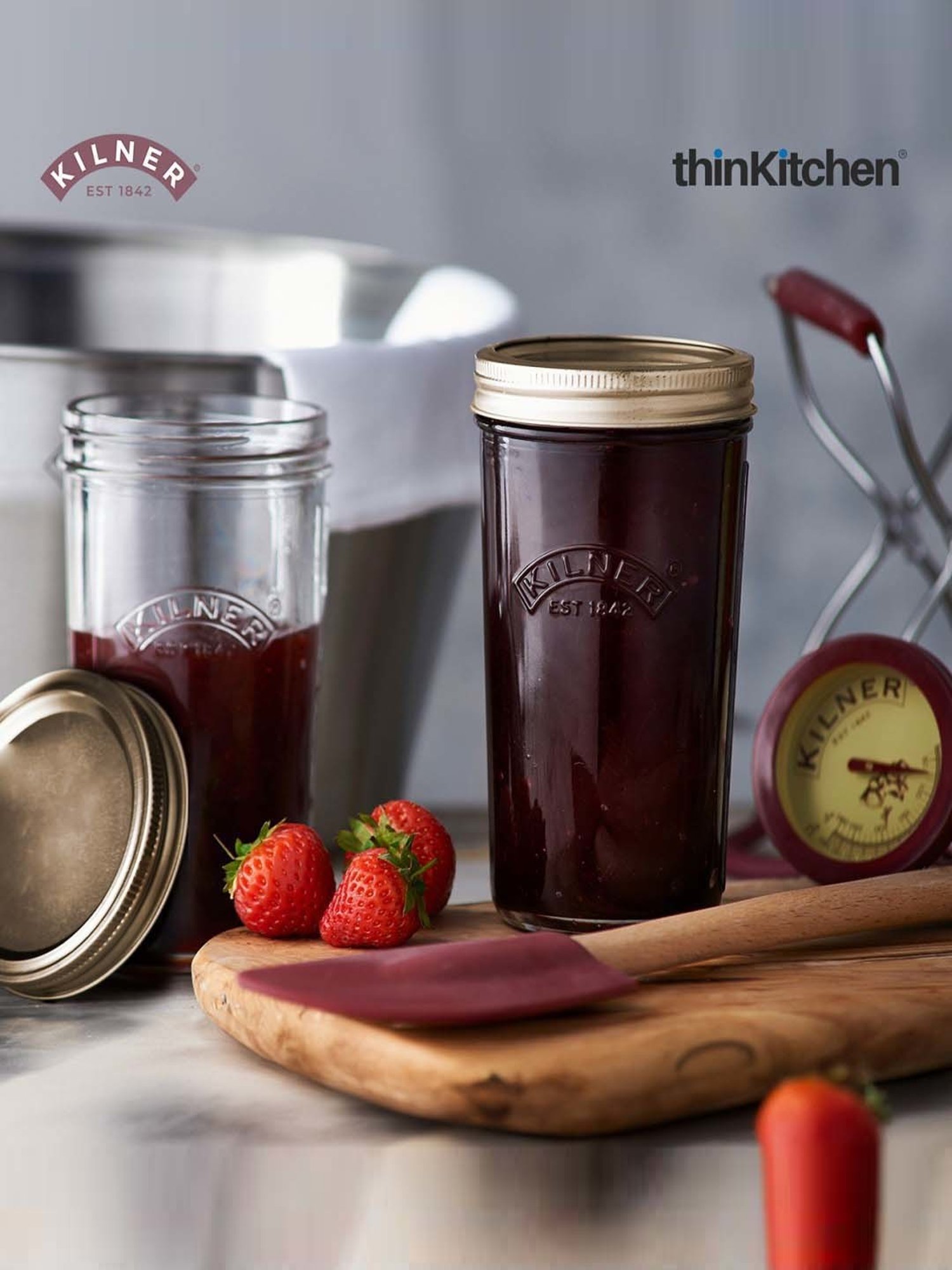 Kilner Transparent Glass Wide Mouth Preserve Jars (0.5 L) - Set of 3