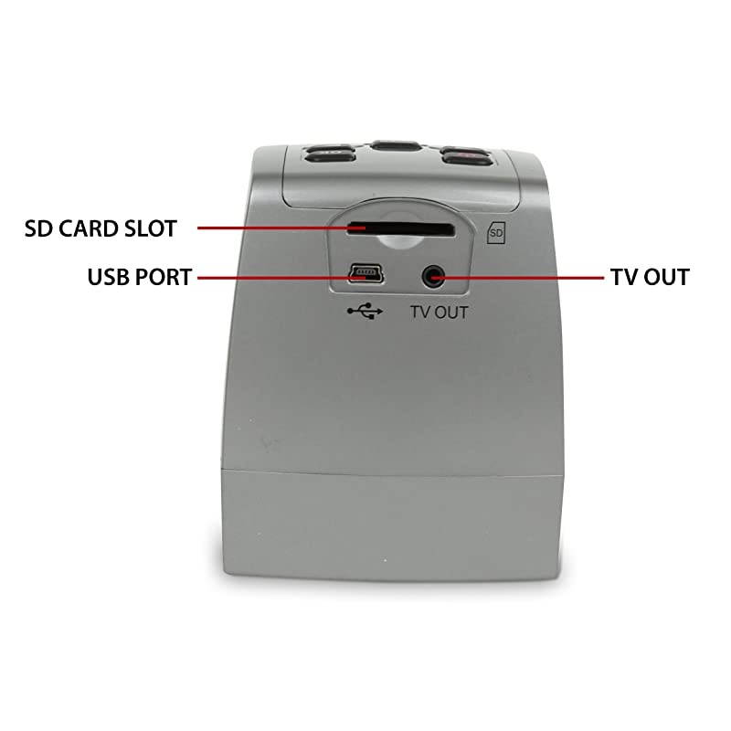 AllinOne High Resolution 22MP Film Scanner Converts 35mm126KPK110Super 8 Films Slides Negatives into Digital Photos Vibrant 24quot LCD Screen Impressive 128MB Builtin Memory