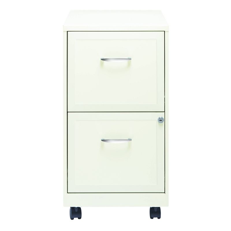 Hirsh Industries Space Solutions File Cabinet on Wheels 2 Drawer - Pearl White