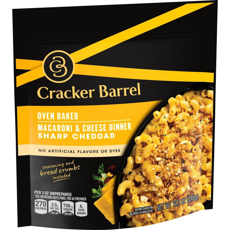 Cracker Barrel Oven Baked Macaroni & Cheese Dinner Cheddar Havarti - 12.3oz