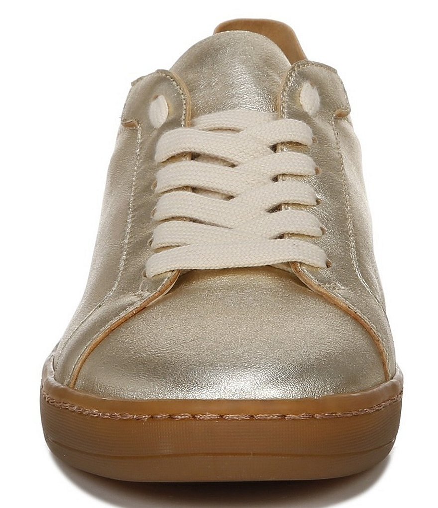 Sam Edelman Jayme Metallic Leather Snake Print Detail Lace-Up Sneakers