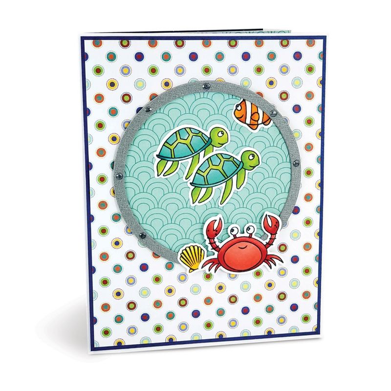 Photoplay Tunnel Card W/2 Circle Dies-Makes 3