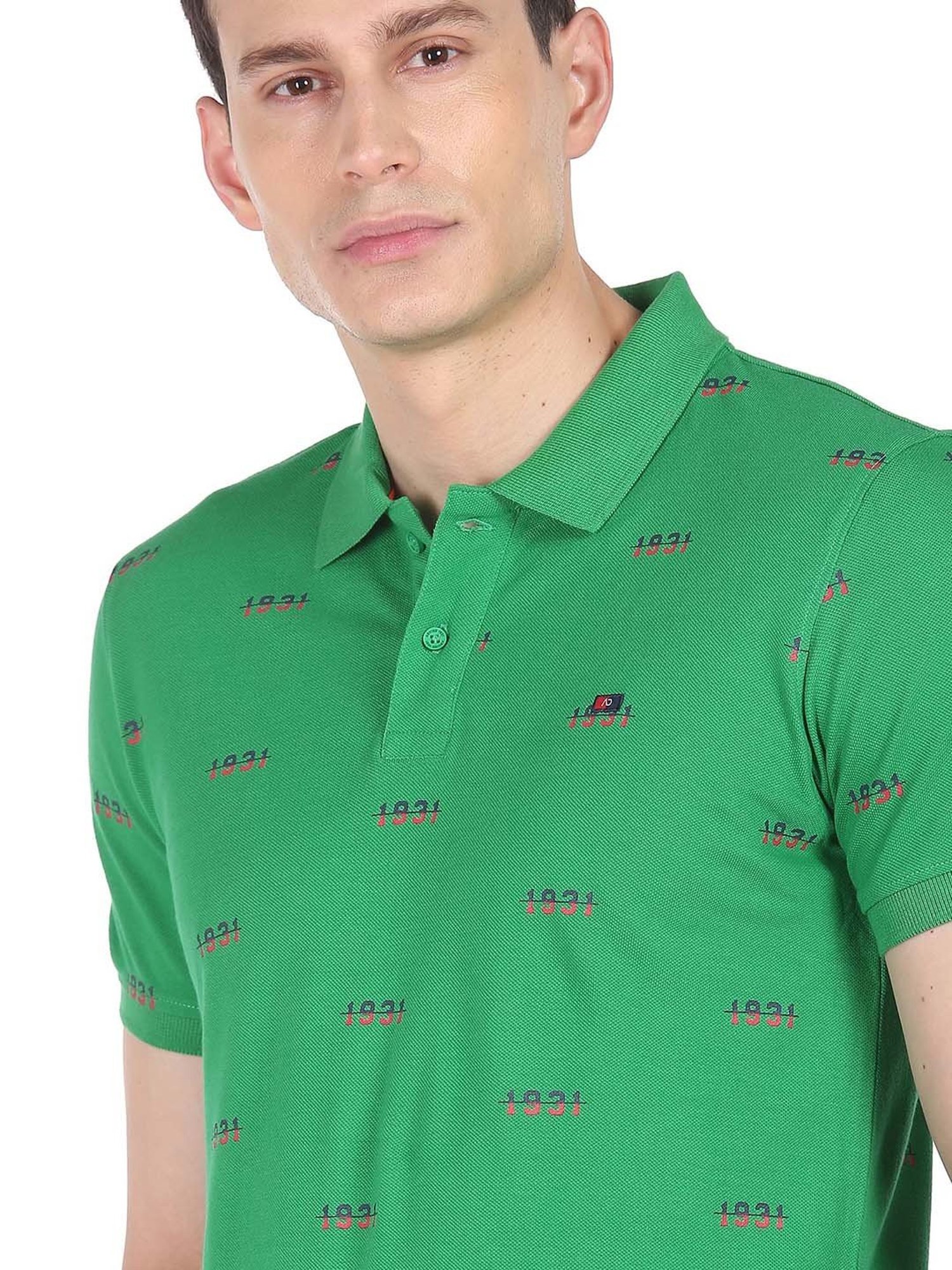 AD by Arvind Green Polo T-Shirt