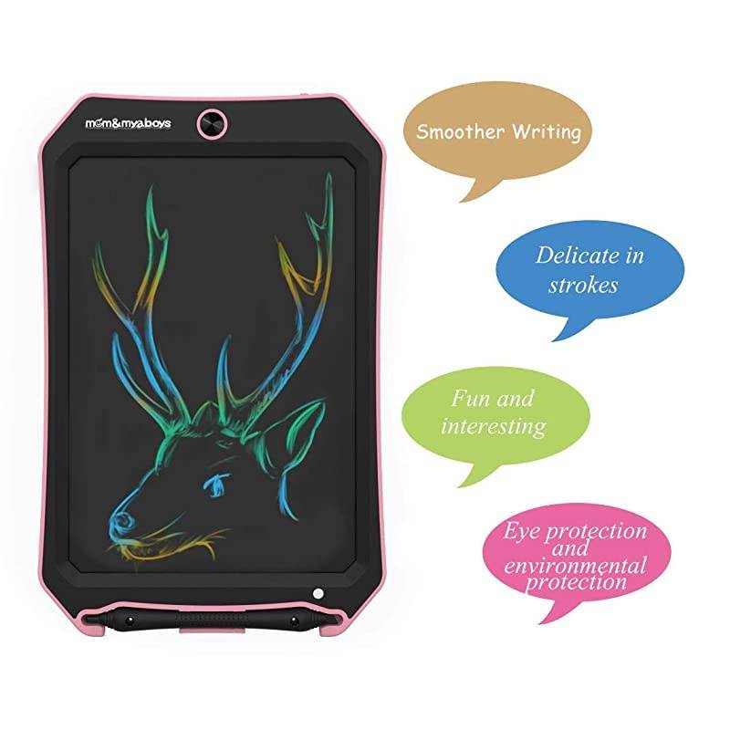 LCD Writing Tablet 8.5 inch Drawing Pad Colorful Screen Doodle Board for Childern Gift Toys for 2 3 4 5 6 Year Old Girls Boys(Pink-Cc)