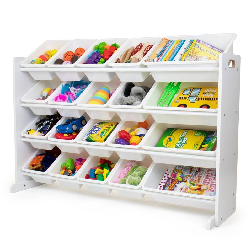 Cambridge Extra Large Toy Storage Organizer with 20 Storage Bins White - Humble Crew