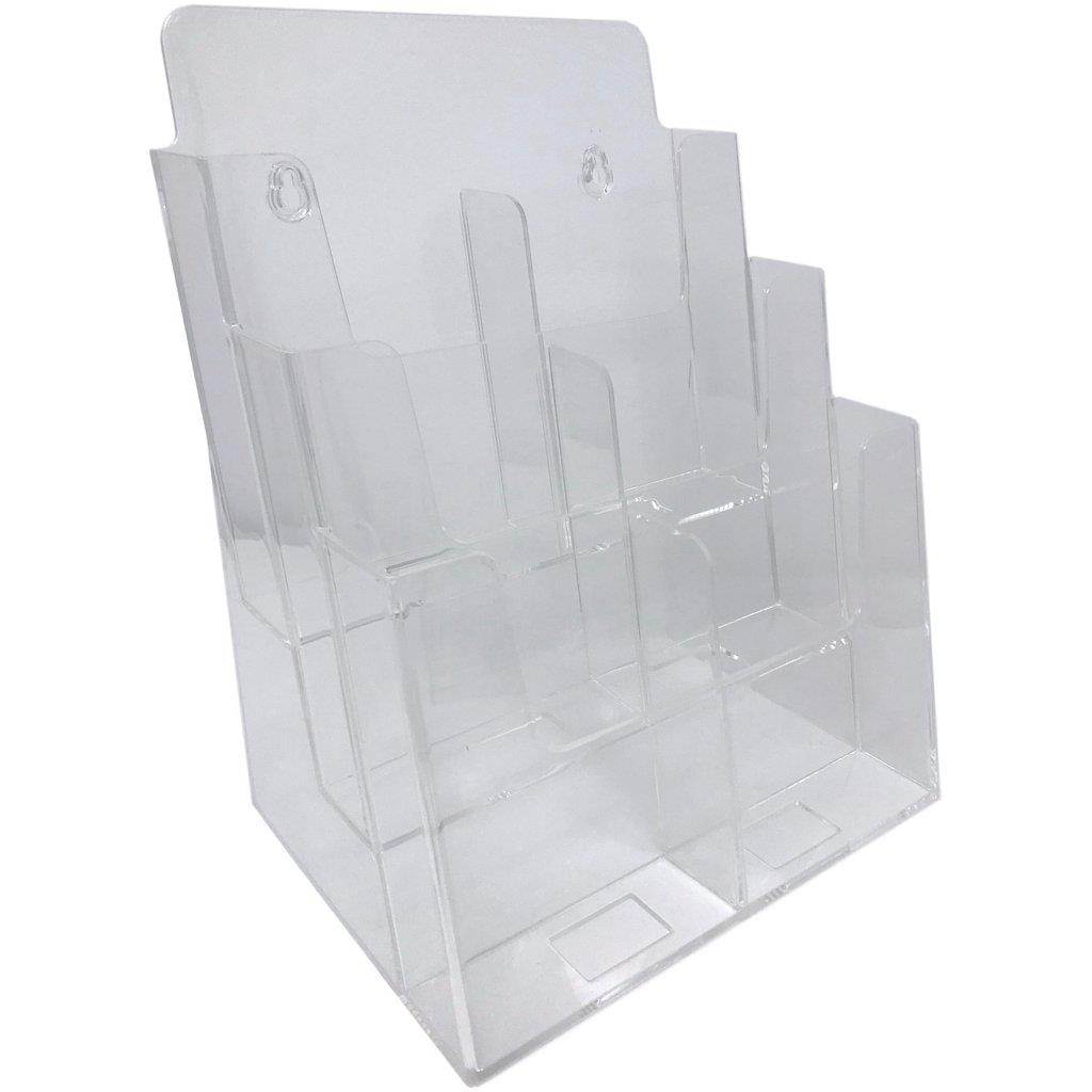 Clear Acrylic 3-Tier 8.5" x 11" Tri-Fold Brochure Holder