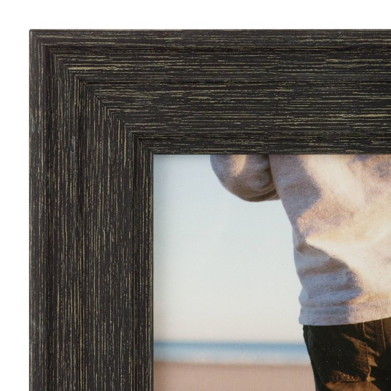 4pc (8" x 10") Rustic Tabletop or Wall Mount Picture Frames Distressed Black - Life Moments