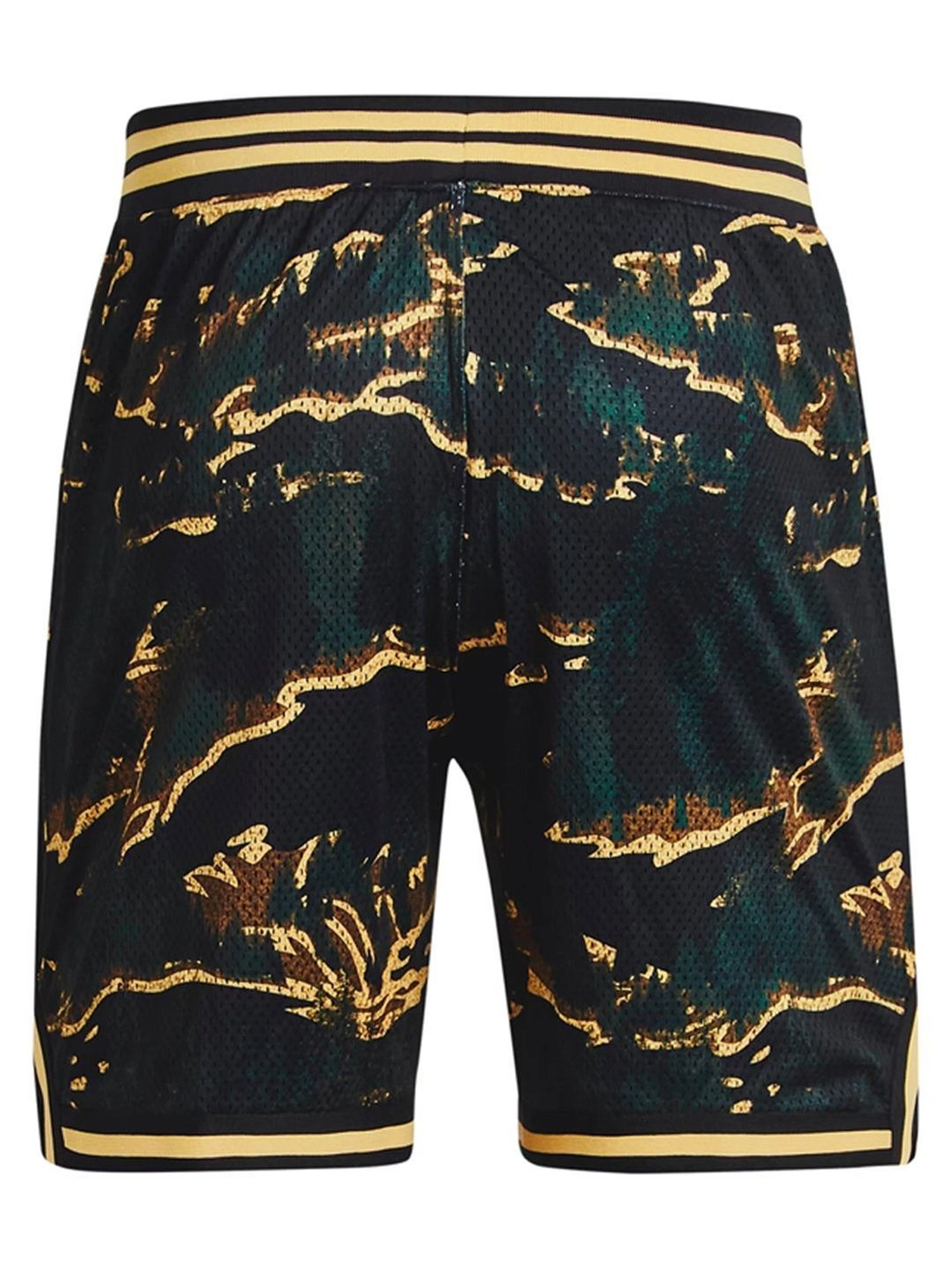 Under Armour Black Loose Fit Printed Sports Shorts