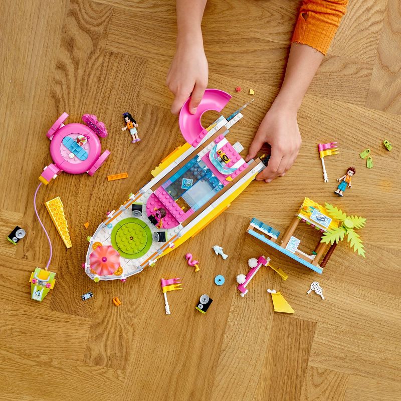 LEGO Friends Party Boat; Playset Helps Kids Enjoy Getaway Play and Hours of Ocean-Themed Fun 41433