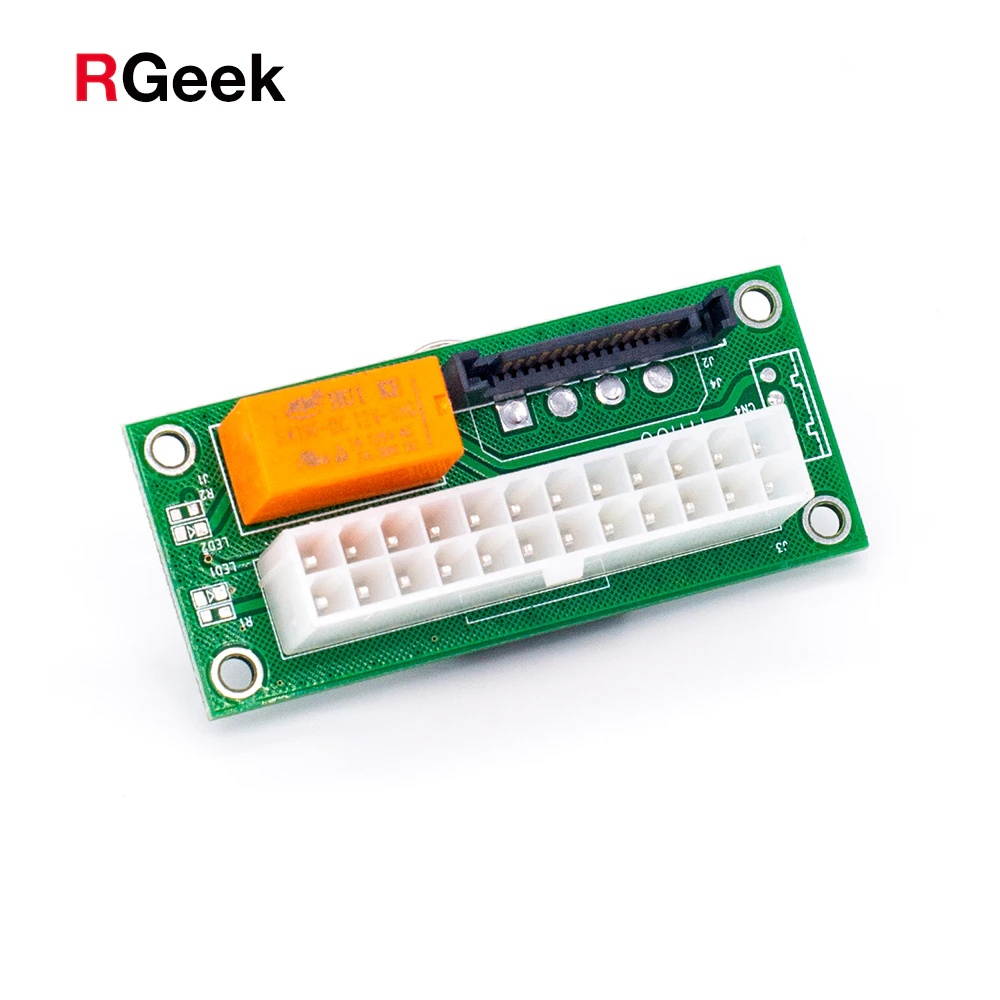 2017 Newest ATX 24Pin to Molex SATA Dual PSU Power Supply Sync Starter Extender Cable Card For BTC Miner Machine add2psu