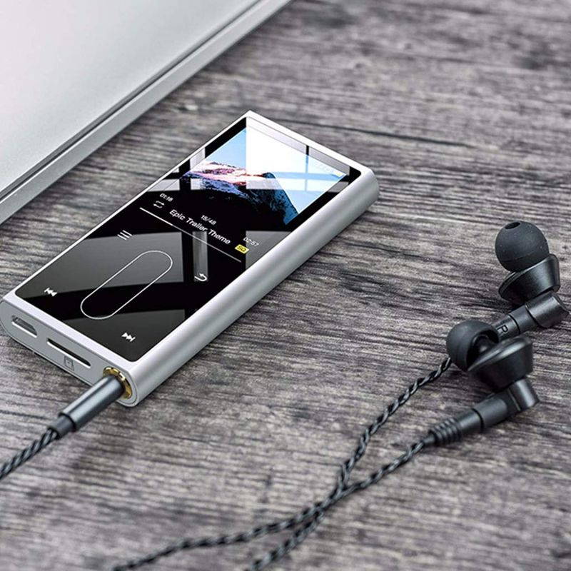 FiiO M3K HiFi Metal Shell MP3 Player with Digital Voice Recorder,24 Hours Playback and Expandable Up to 512GB with Independent Lock & Volume Control,Silver