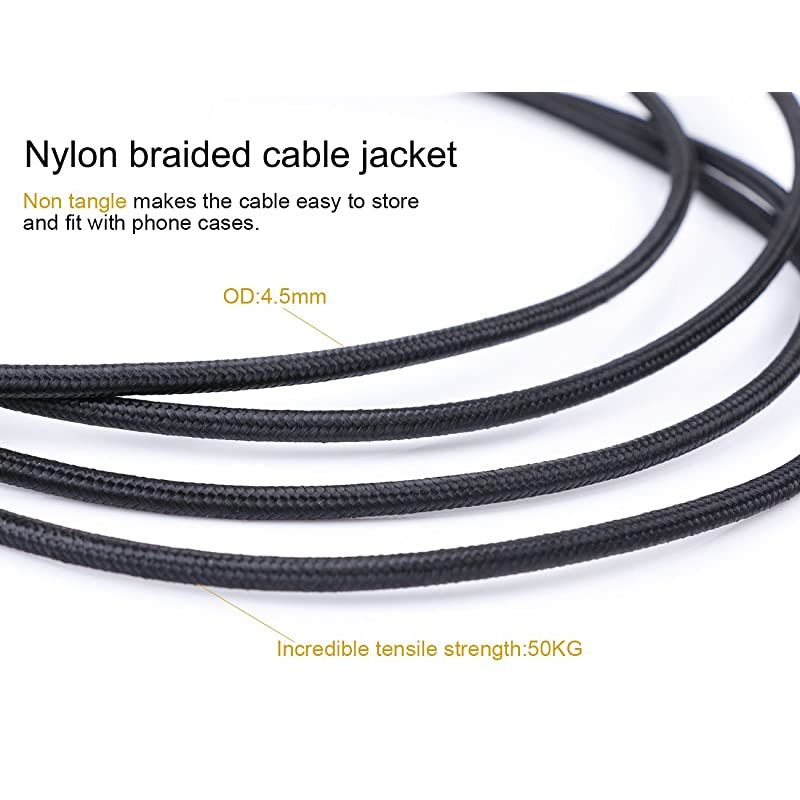 Aux Cable for CarHiFi Sound35 mm to 35 mm Aux CordStereo Audio CableAudio Jack CableHeadphone Cable for Home StereoiPhoneiPodIPadEcho DotSony More32Feet