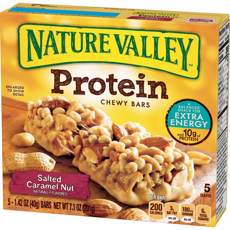 Nature Valley Salted Caramel Nut Protein Chewy Bars 5ct / 1.42oz