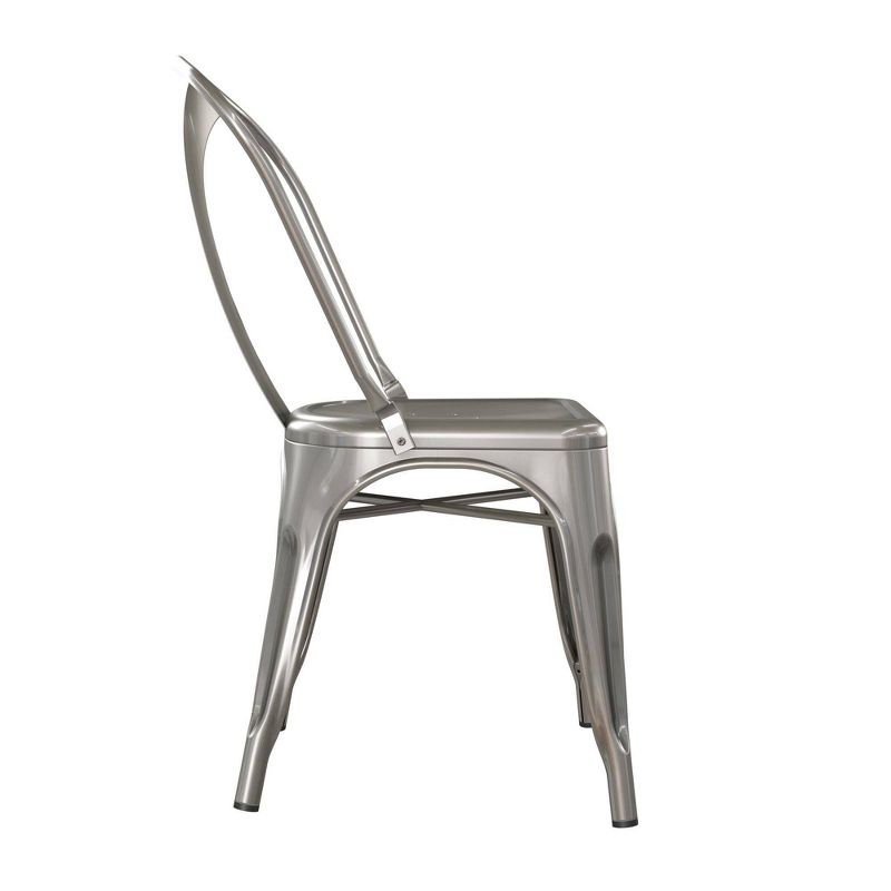 Set of 2 Fay Metal Dining Chair Gray - Room & Joy