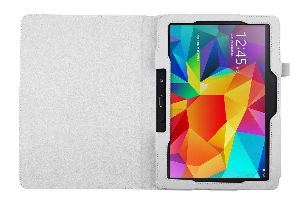 Hellfire Trading Magnetic PU Leather Case for Samsung Galaxy Tab 4 10.1" T530 - White