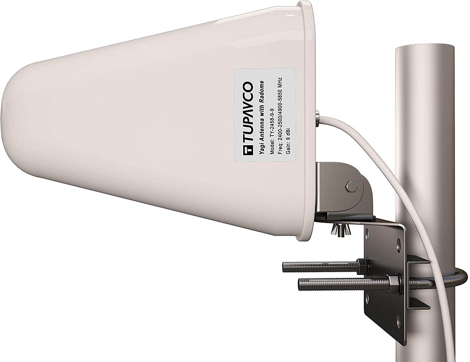 Tupavco DB541 WiFi Antenna Dual Band - (2.4GHz) and (5GHz/5.8GHz) 9DBI - Medium Range Directional Wireless LAN Network Antenna