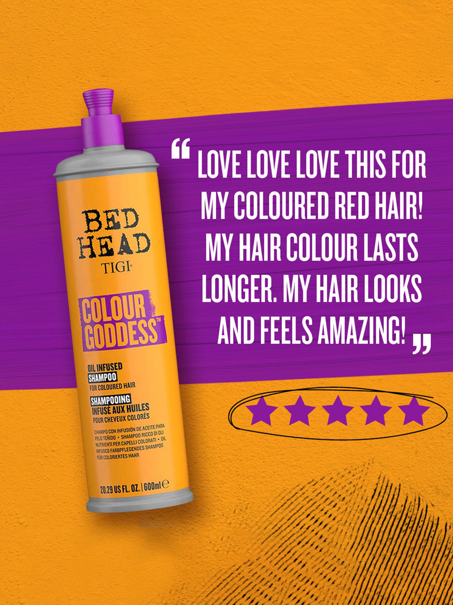 Bed Head TIGI Colour Goddess Oil Infused Shampoo - 600 ml