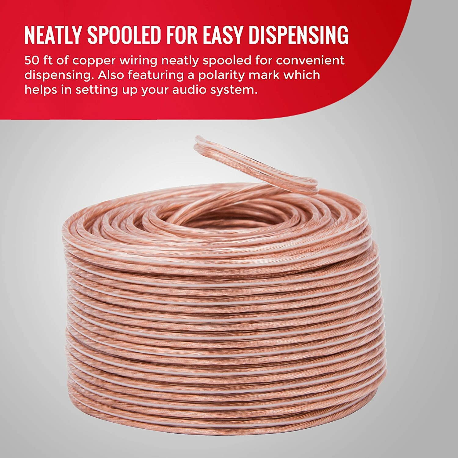 Monster XP Speaker Wire Copper Cable Spool 14 AWG 50 ft