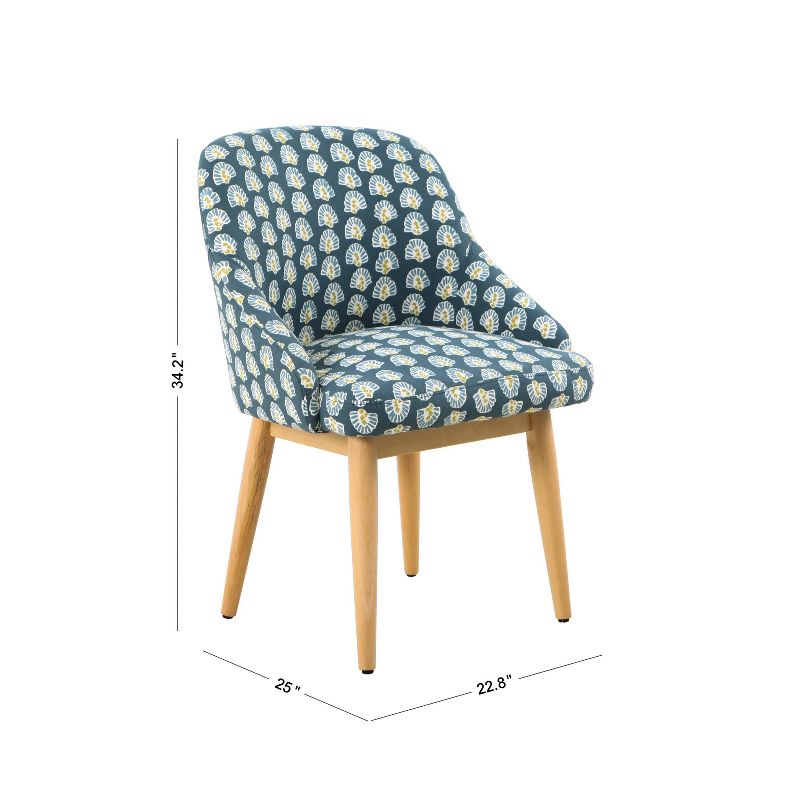 Riley Accent Chair Floral Teal - HomePop