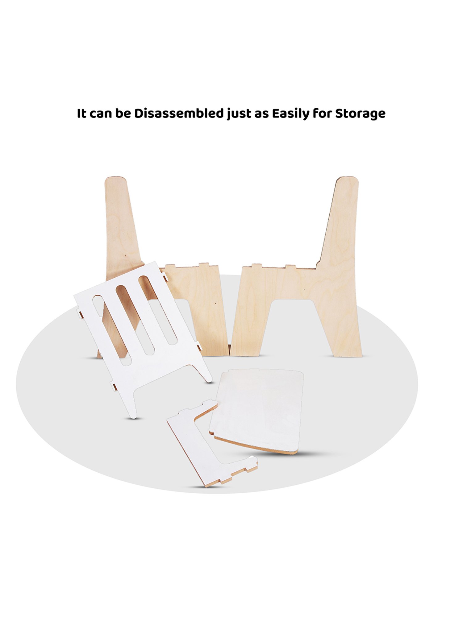 Kiddery Natural Wooden Montessori Inspired Chair (Age 3-8 Years)