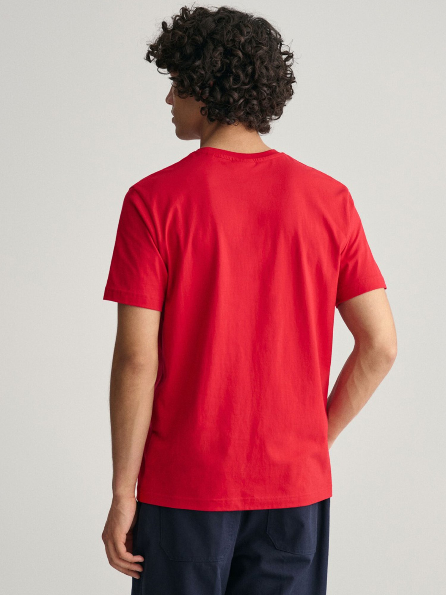 Gant Red Cotton Regular Fit Printed T-Shirt