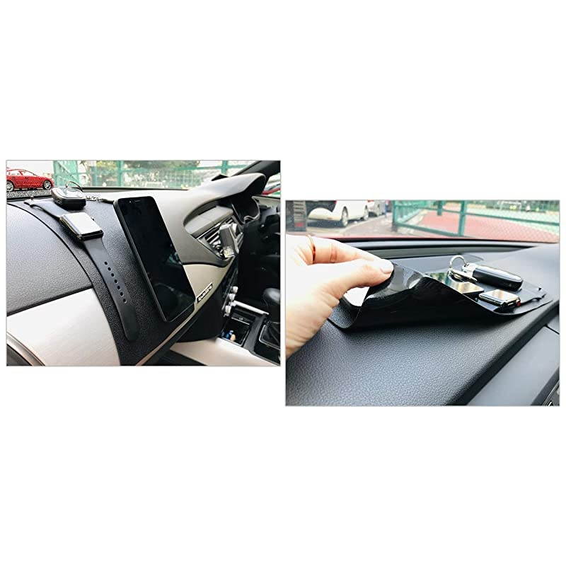 Car Dashboard Mat 10.5x5.9 Inches Extra Large Non-Slip Sticky Pad Anti Slip Mat Adhesive Mat for Phones, Glasses, Keys