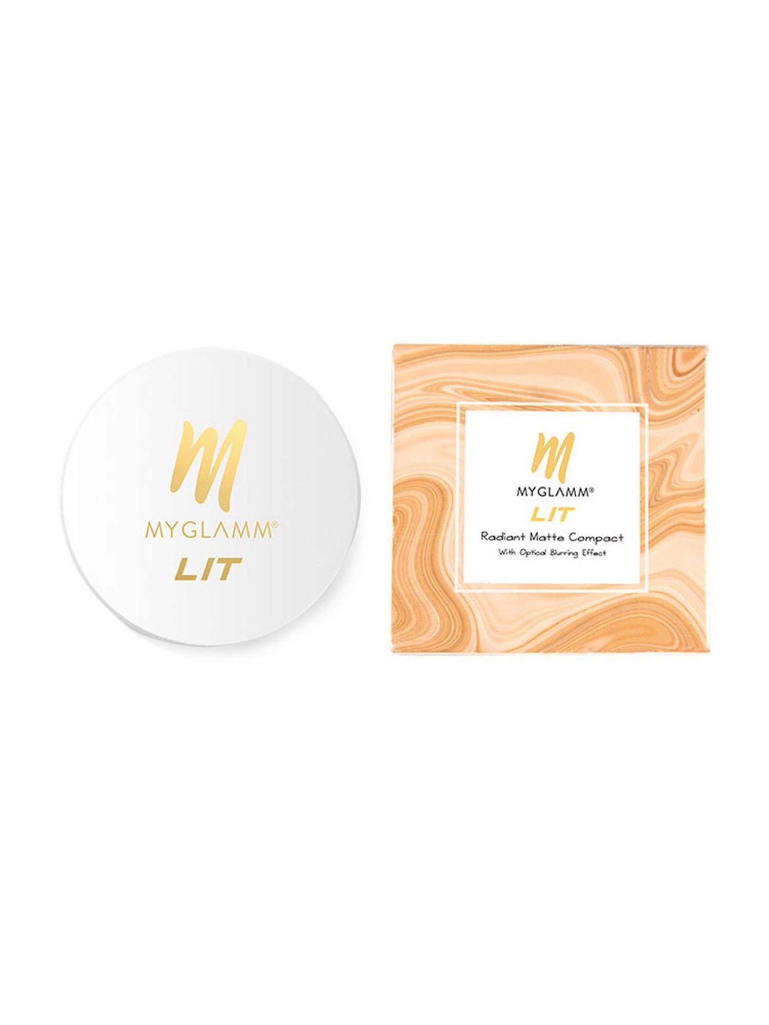 MyGlamm LIT Radiant Matte Compact RM 02 Beat - 9 gm