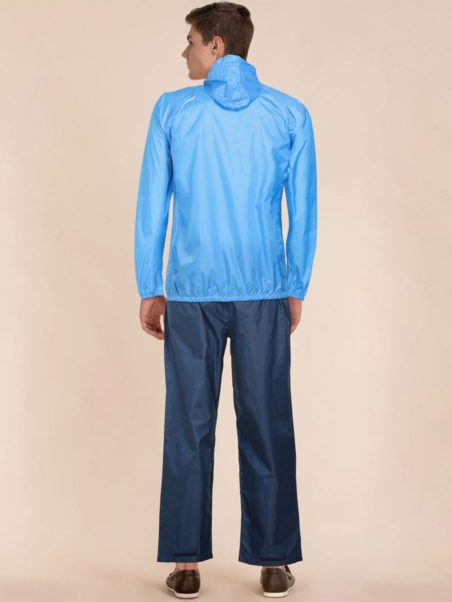 Wildcraft Light Blue & Navy Regular Fit Raincoat Set