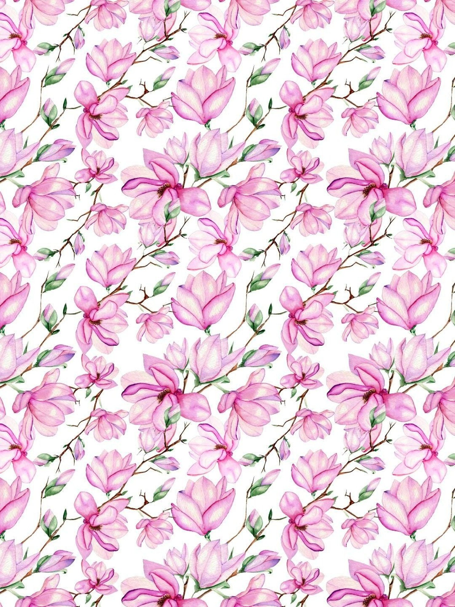 SPACES DRAPE STORY Elegent Floral Pink & White Polyester 5 ft Window Curtains - Set of 2