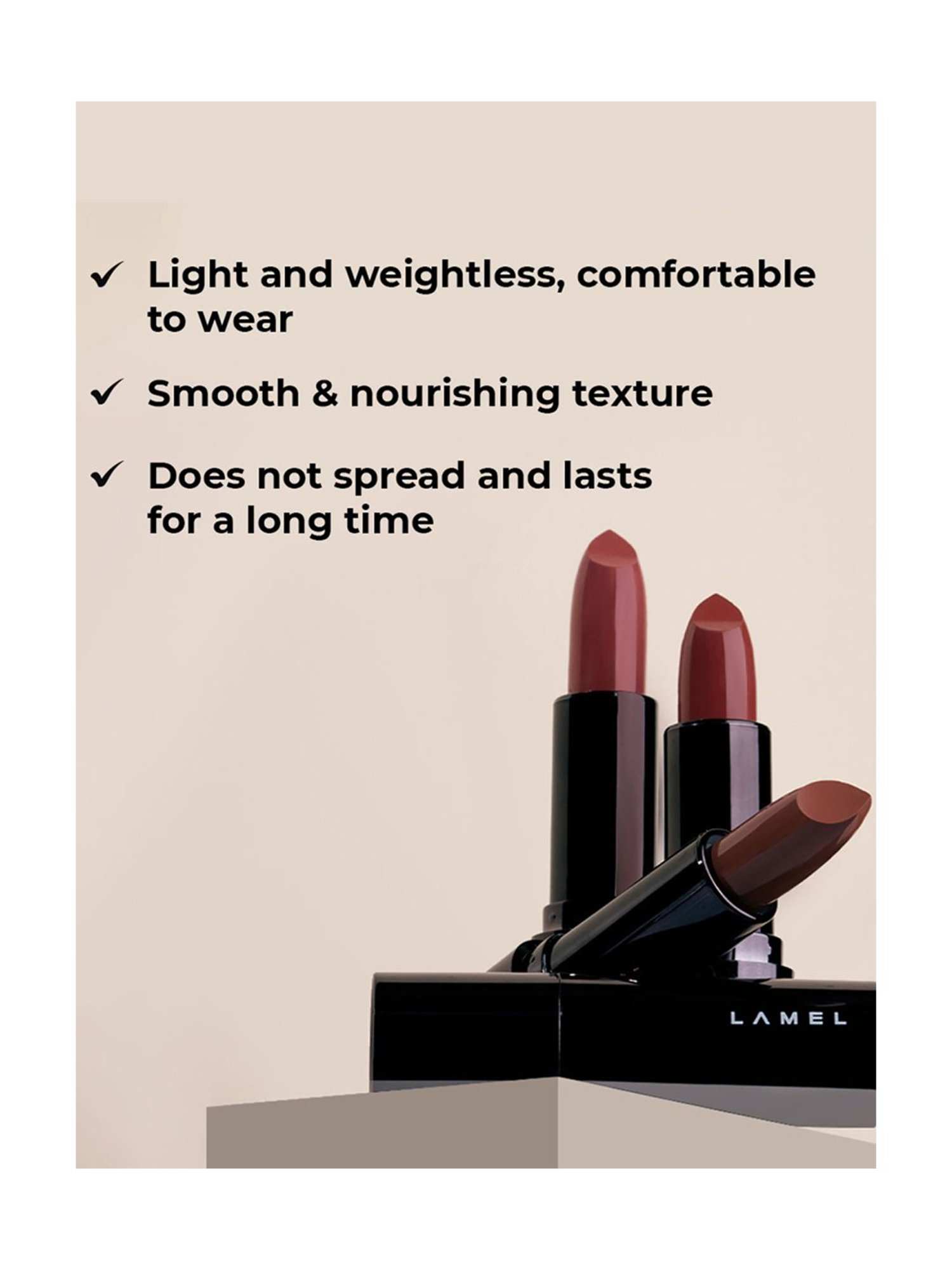 Lamel Silk Cover Silky Cream Lipstick 403 Soft Coral - 3.8 gm