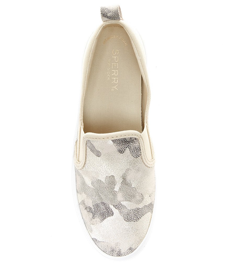 Sperry Women's Crest Twin Gore Metallic Camo Slip-On Sneakers
