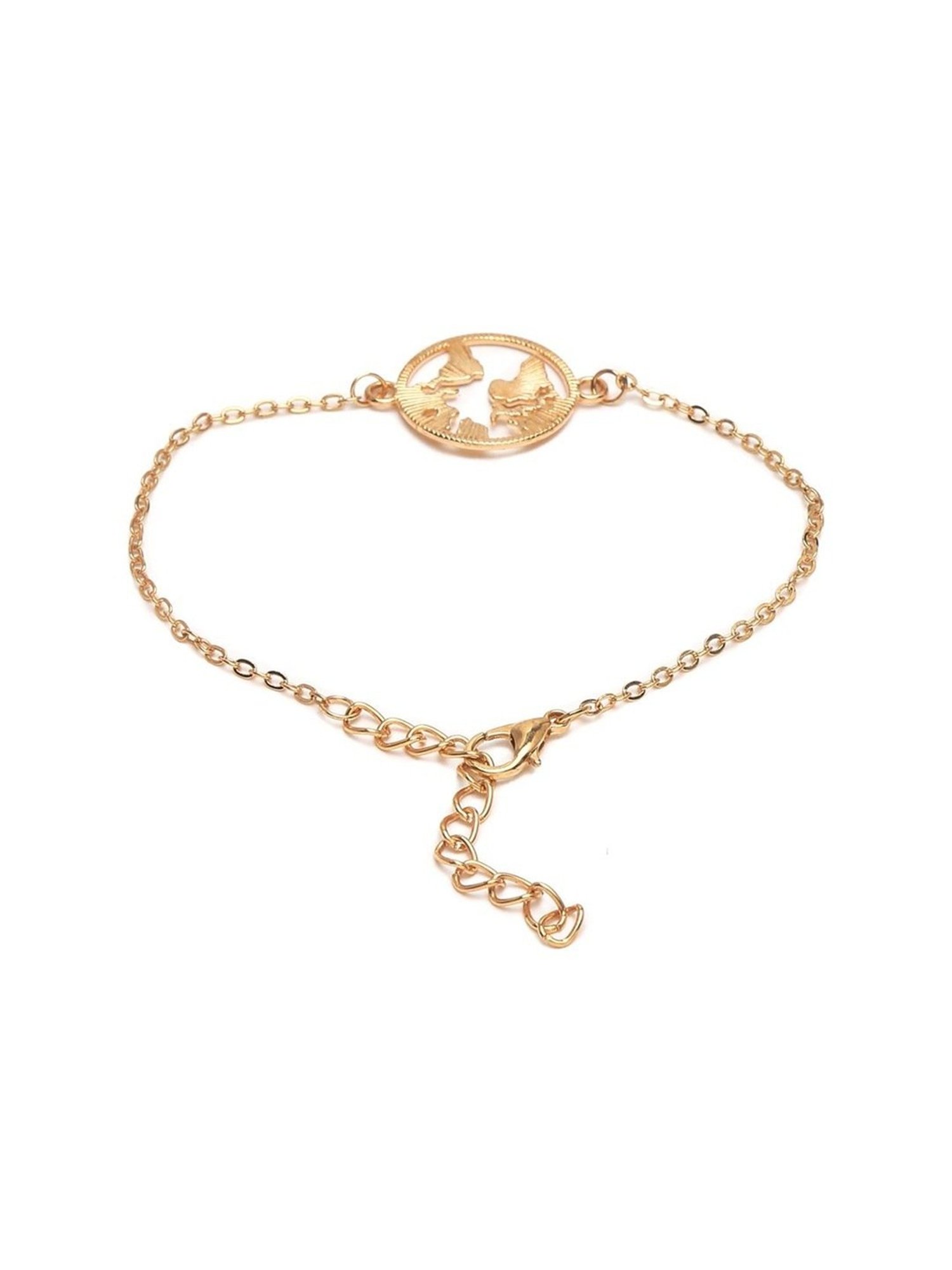 YouBella Women Gold-Toned Gold-Plated Flexible fit Bracelet