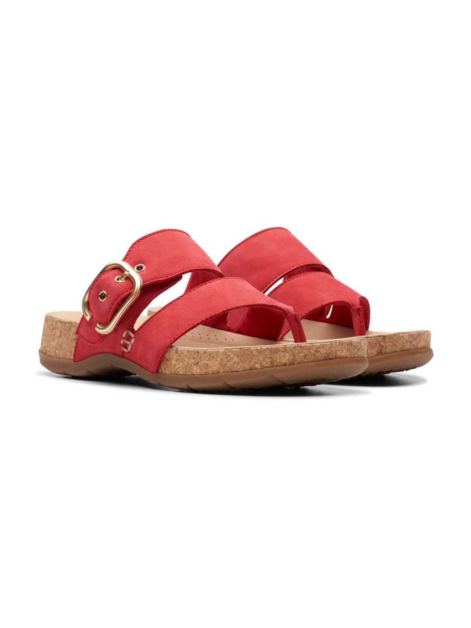 Clarks Women's Reileigh Park Cherry Thong Wedges