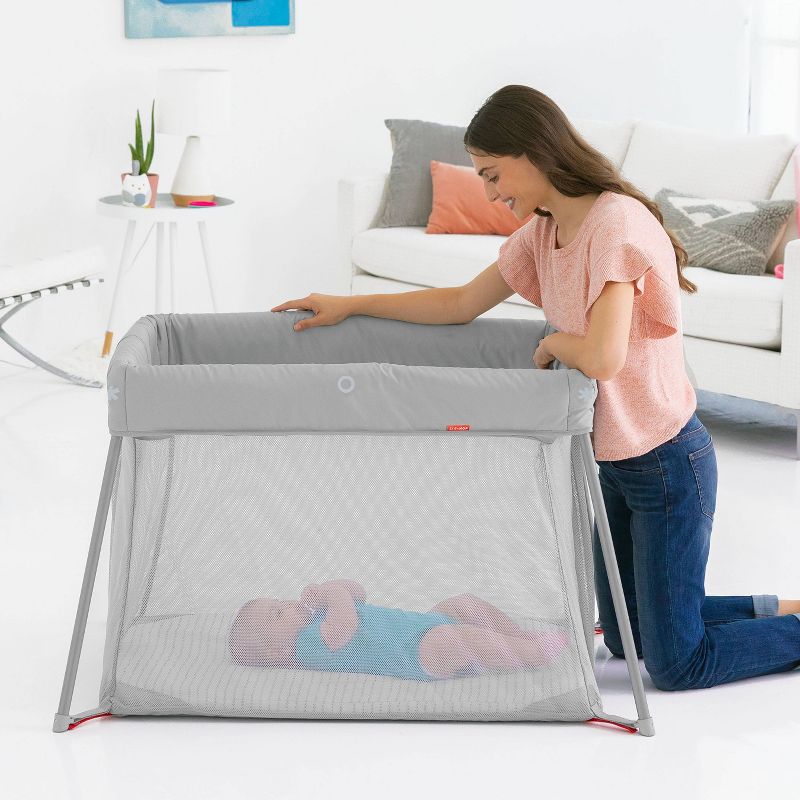 Skip Hop Portable Playard and Foldable Expanding Travel Crib/Playpen - Play to Night