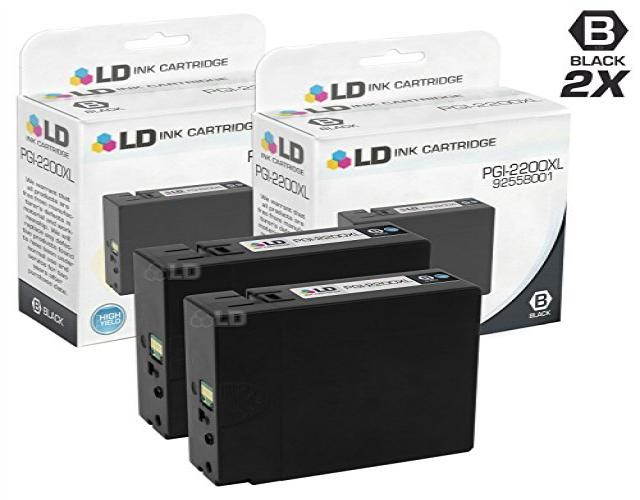 LD &copy; Compatible Replacements for Canon PGI-2200XL / 9255B001 Set of 2 High Yield Black Inkjet Cartridges for use in Canon Maxify iB4020, MB5020, and MB5320 Printers