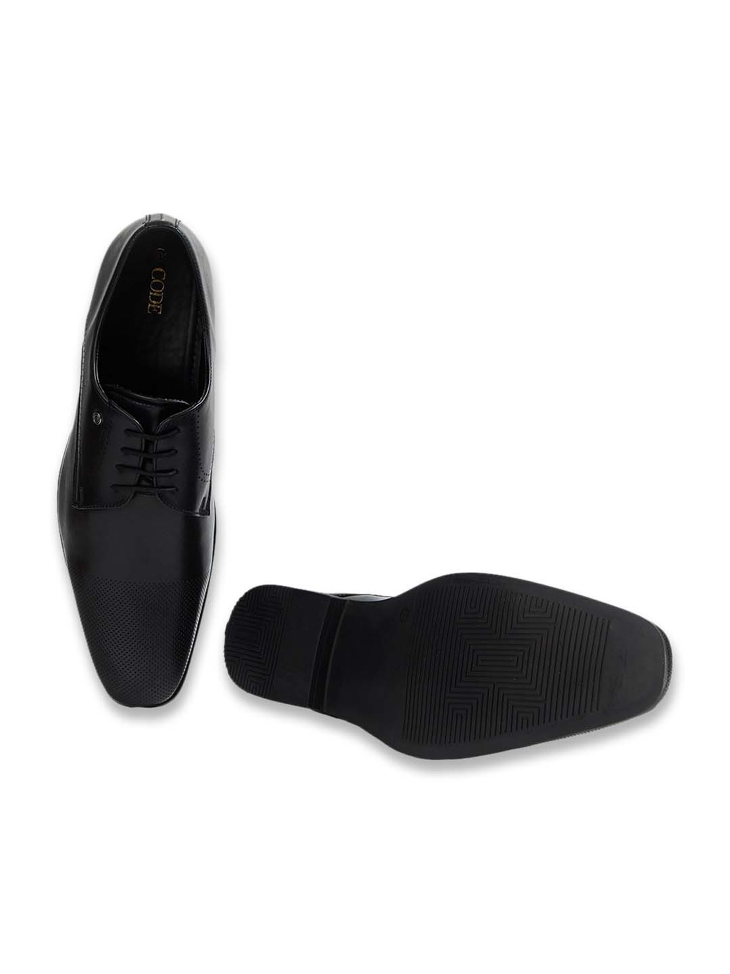 Code by Lifestyle Men's Black Derby Shoes