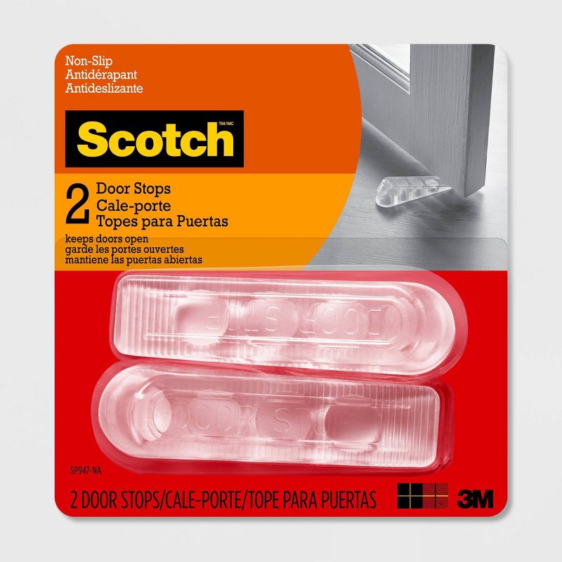 Scotch 2ct Clear Door stops