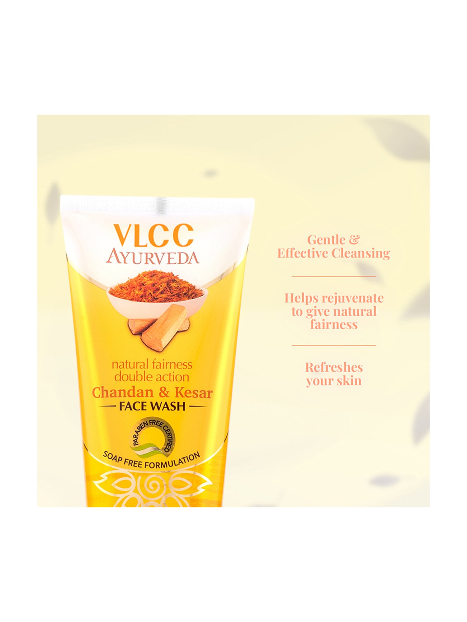 VLCC De Tan SPF 50 PA+++ Sun Screen Gel Creme & Ayurveda Chandan & Kesar Face Wash Combo