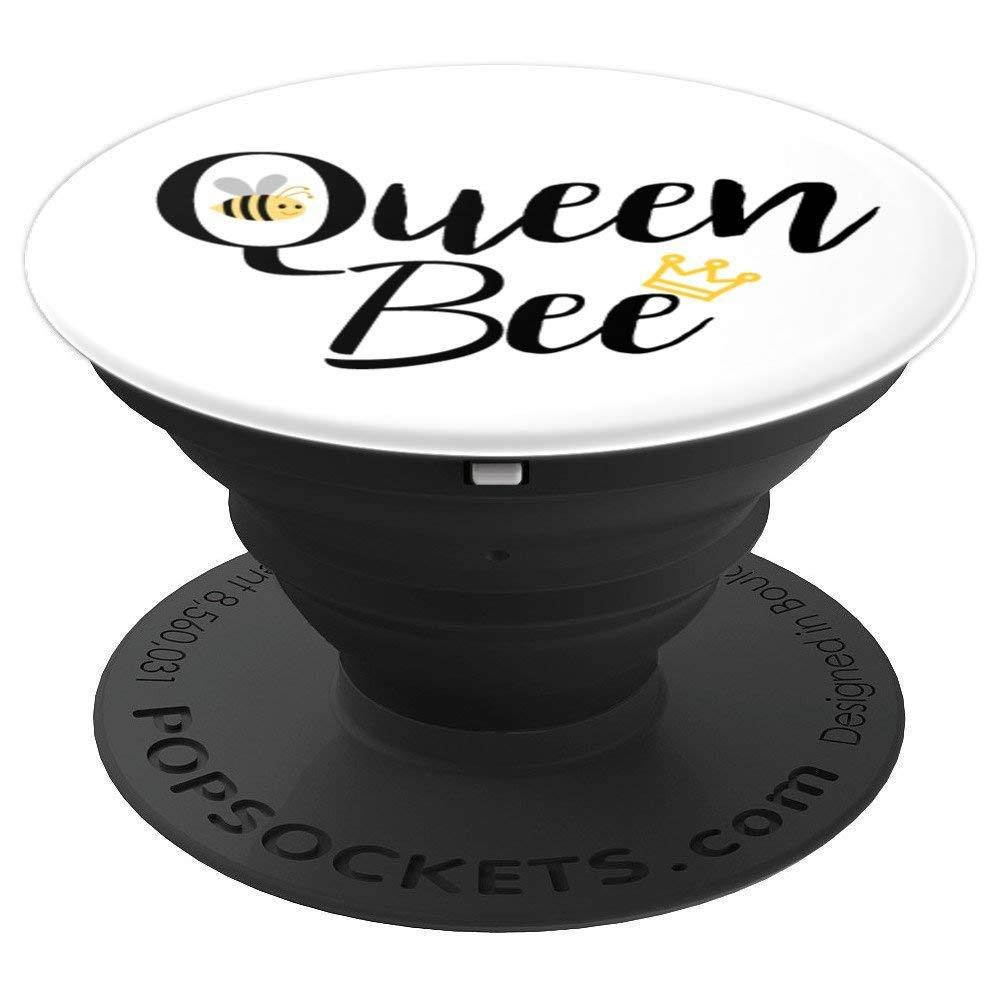 Cute Queen Bee - For Bee Lovers, Bee Keepers - PopSockets Grip and Stand for Phones and Tablets
