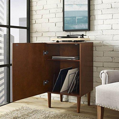 Crosley Mid Century Modern Everett Record Player Stand Storage Cabinet