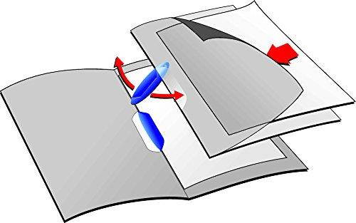 DURABLE SwingClip No-Punch Report Cover, Letter, Holds 30 Pages, Clear/Dark Blue, 5-Pack (226407)