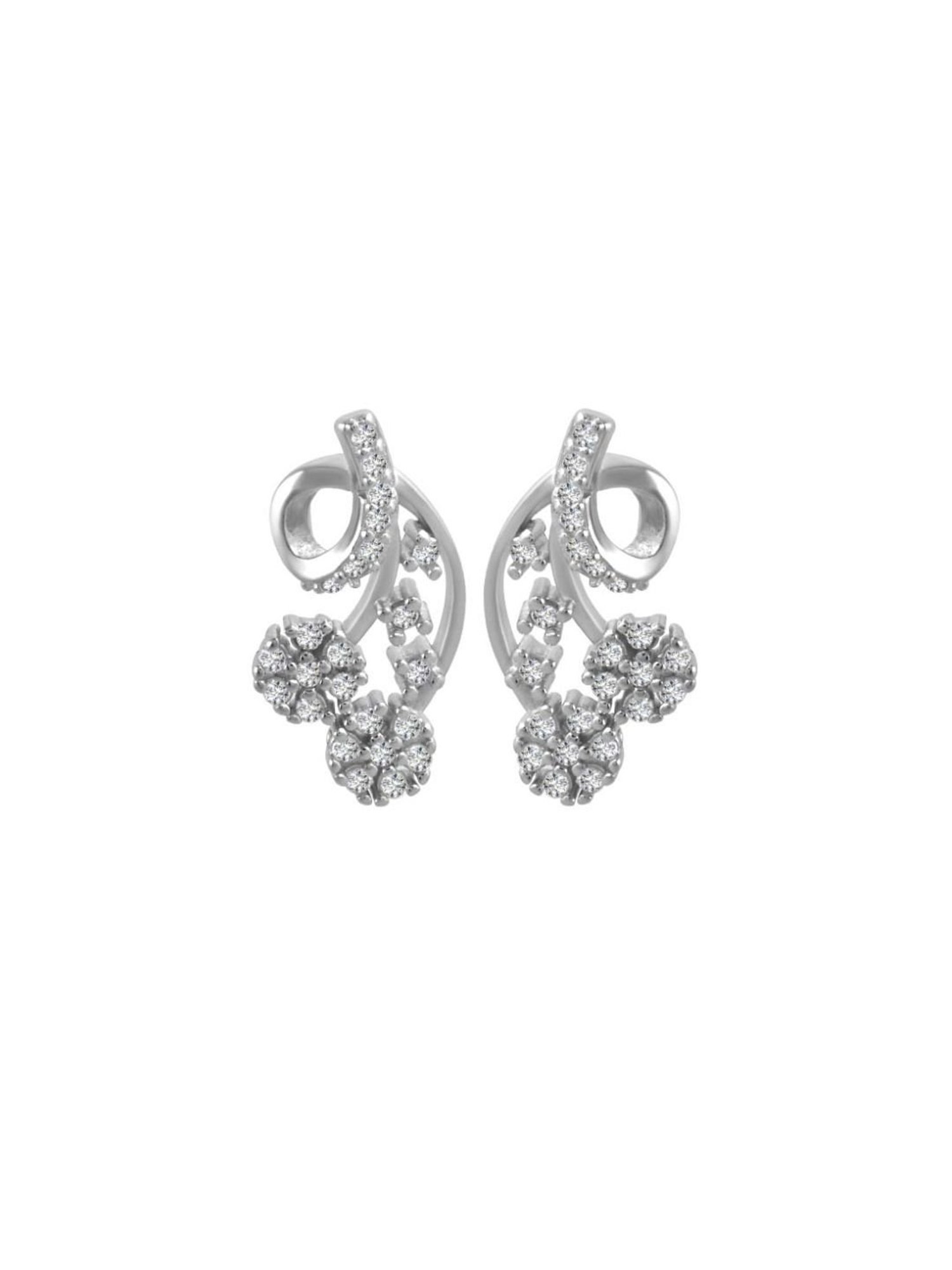 Rihi by P.C. Chandra Jewellers 925 Silver Wrap Drop Pendant and Earring Set for Women & Girls