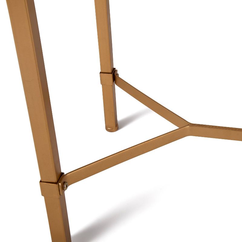 Jupiter Desk Console Table White/Gold - Adore Decor