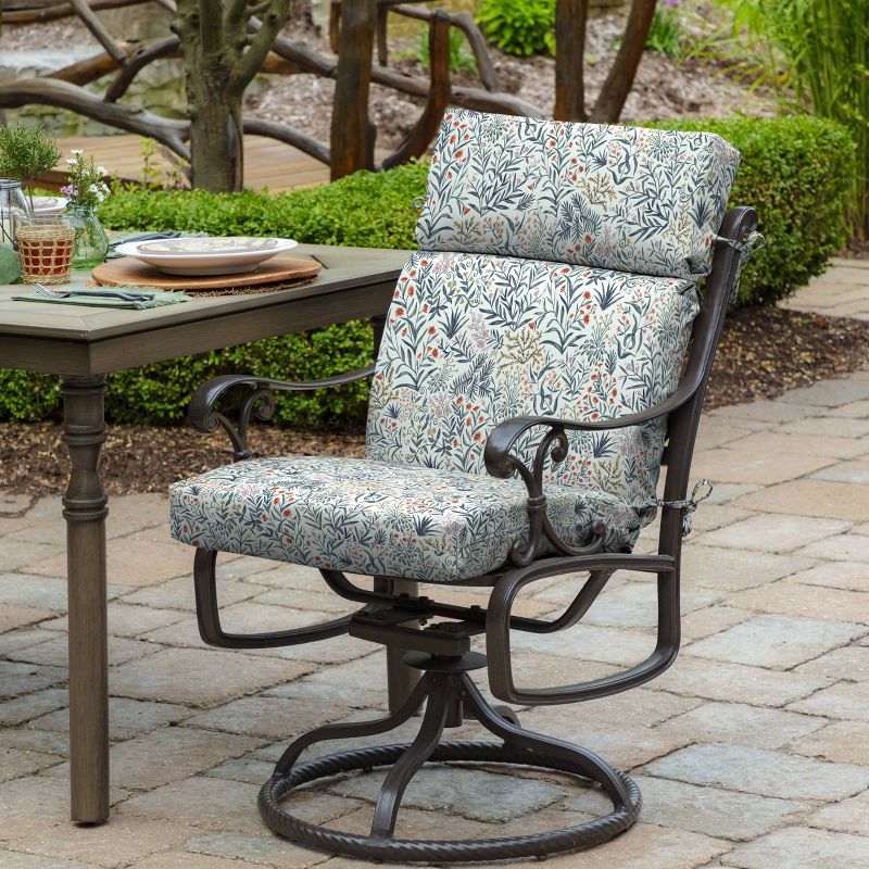 Pistachio Botanical Outdoor Dining Chair Cushion Green - Arden Selections