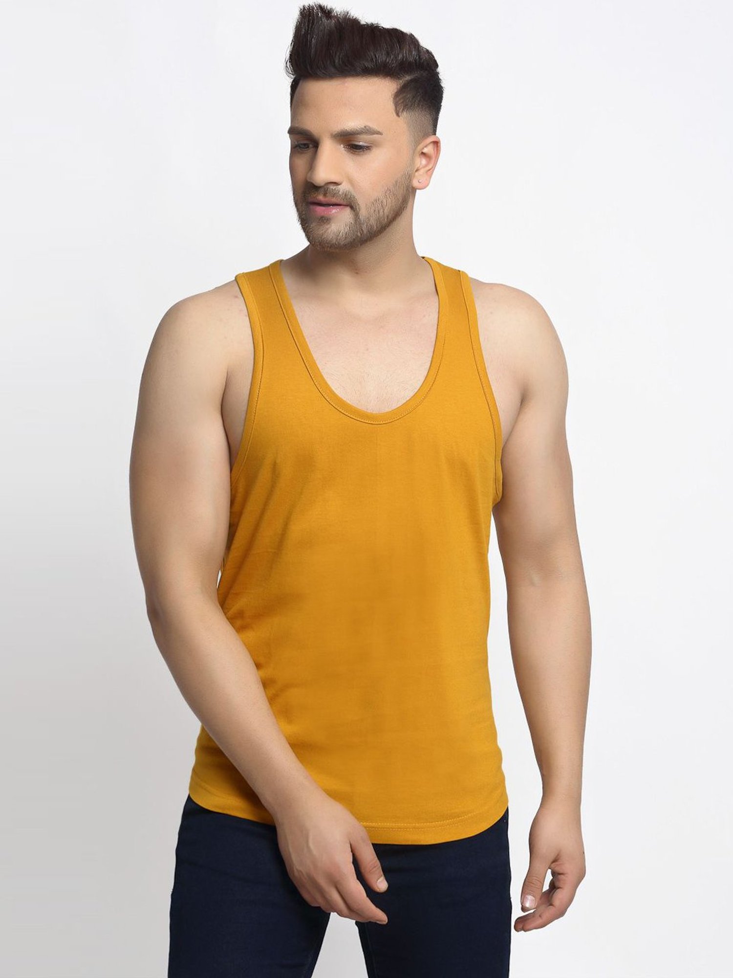 Friskers Multi Cotton Slim Fit Vest - Pack of 2