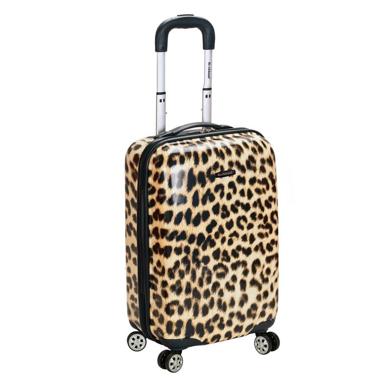 Rockland Leopard 3pc Polycarbonate/ABS Spinner Luggage Set - Leopard