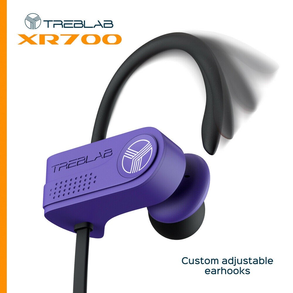 XR700 Purple Bluetooth Earphones Wireless Earbuds In Ear Waterproof IPX7