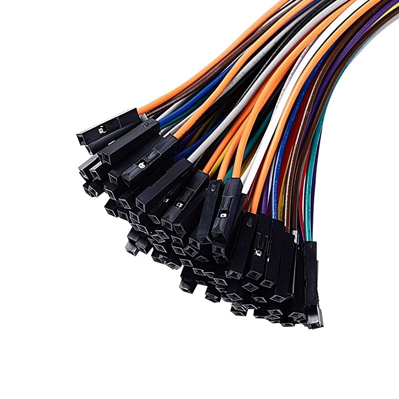 Breadboard Jumper Wires Male to Female 01 Square Head 100Pack 10 Colors 24AWG by Hellotronics 10CM 1P MF