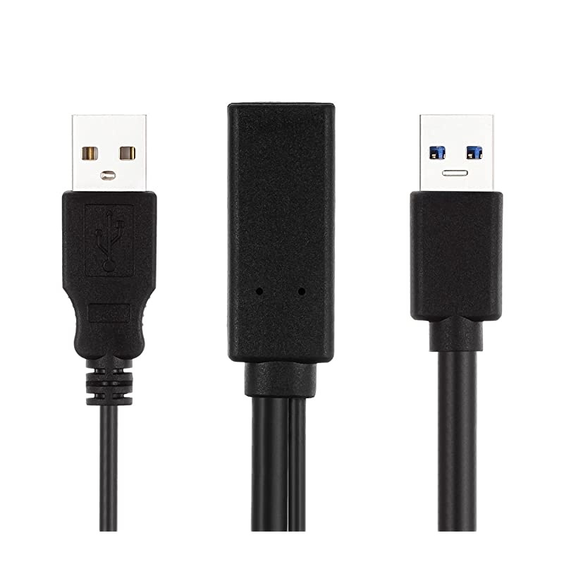 Short USB 3.0 Extension Cable 1 Feet,  USB 3.0 Type A Male to A Female Extension Cord,for Data Transfer USB Flash Drive, Keyboard, Mouse, Playstation, Xbox, Oculus VR, Card Reader, Printer etc